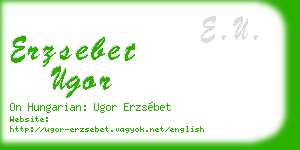 erzsebet ugor business card